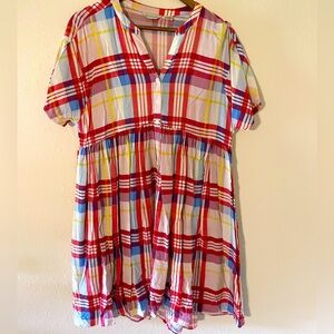 Anthropologie oversized 11.1.Tylho dress check with pockets